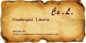 Csaknyai Laura névjegykártya